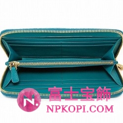 ミュウミュウ MIU MIU ラウンドファスナー式長財布 サイフ 財布 さいふ ターコイズ 5M0506-ST-COCCO-LUX-TURCHESE